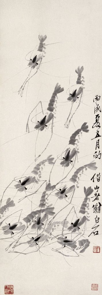 Antiguo grabado de estilo Japonés que representa varios Insctos
