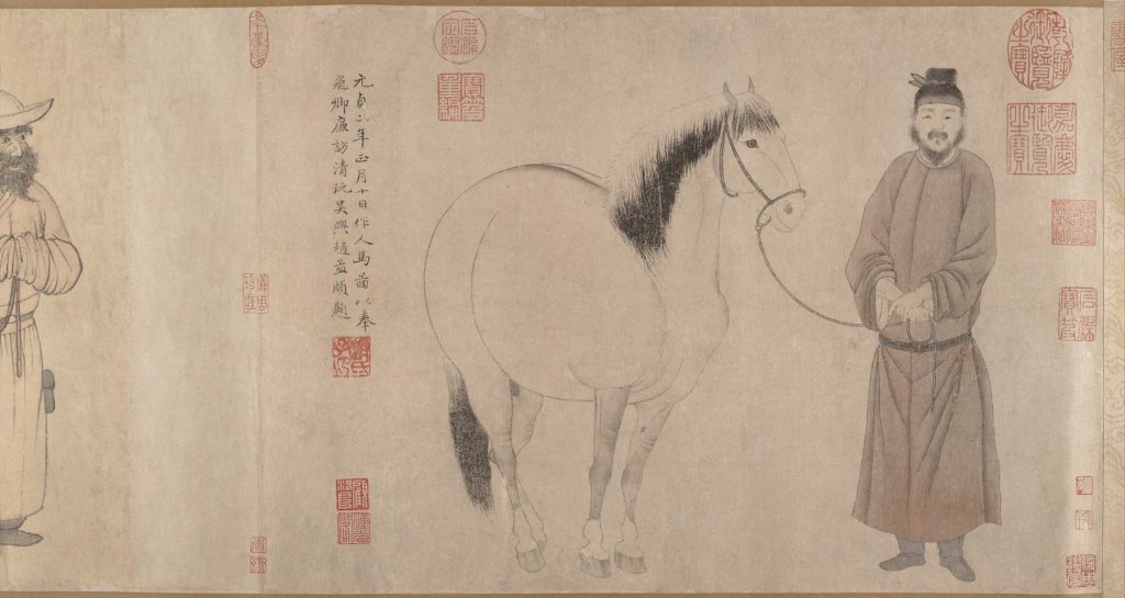 Ilustración de caballo chino Grooms and Horses Zhao Mengfu
